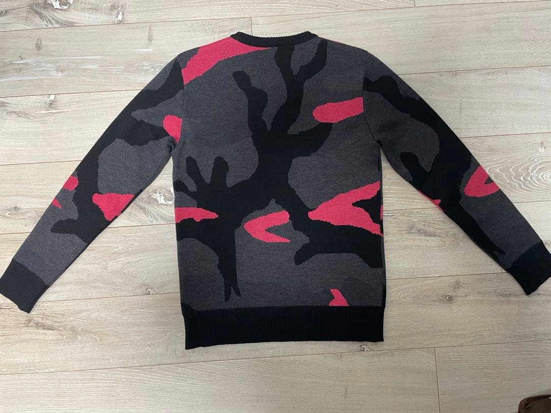 極美品✨1piu 1uguale 3　カモフラニット　迷彩　ウール　国産　M