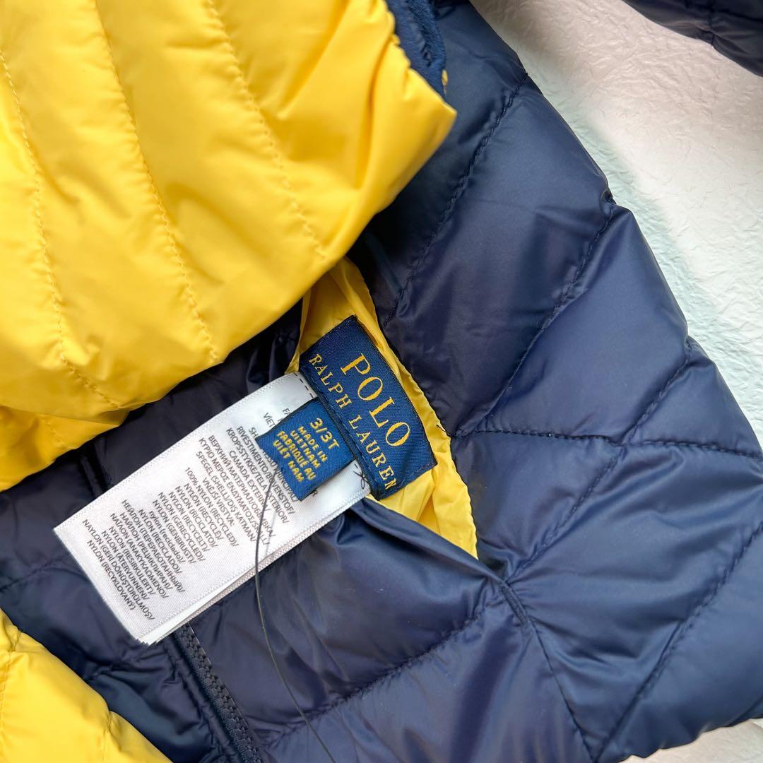ラルフローレン ユニセックス リバーシブルジャケット 100 イエロー×ネイビー