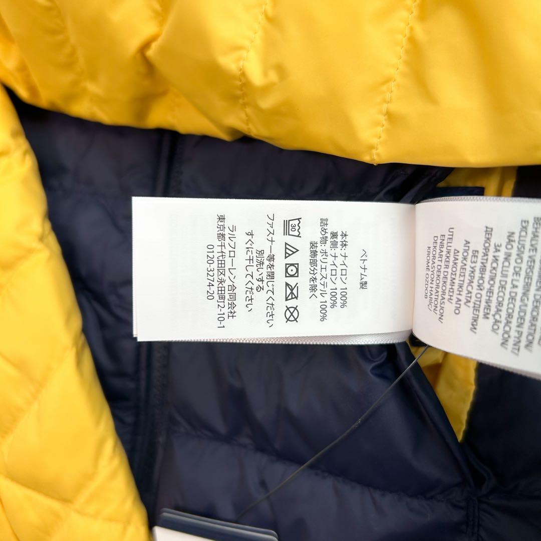 ラルフローレン ユニセックス リバーシブルジャケット 100 イエロー×ネイビー