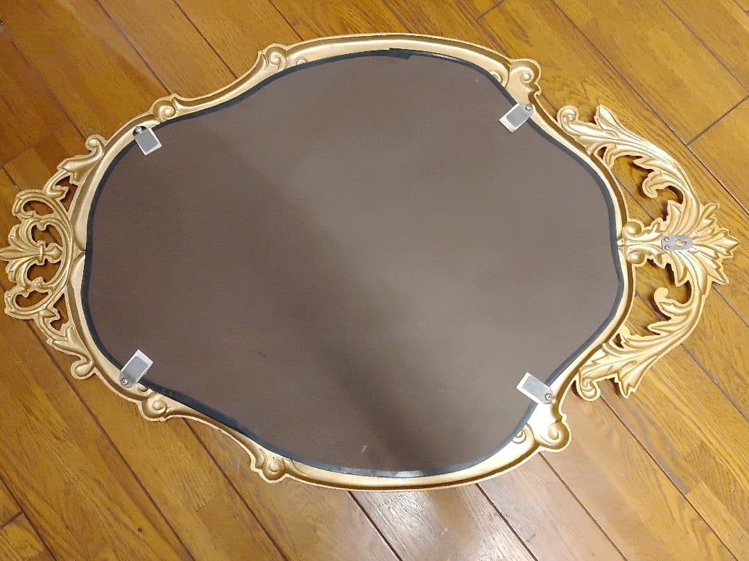 超希少　壁掛けアンティークミラー　鏡　大きいサイズ　ヴィンテージ洋風ヨーロピアン