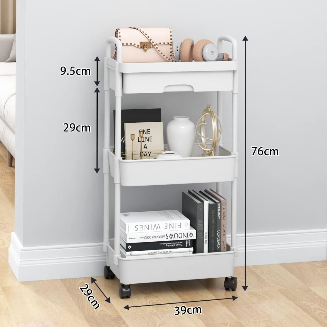 棚 引き出し 収納ラック キャスター 360度回転