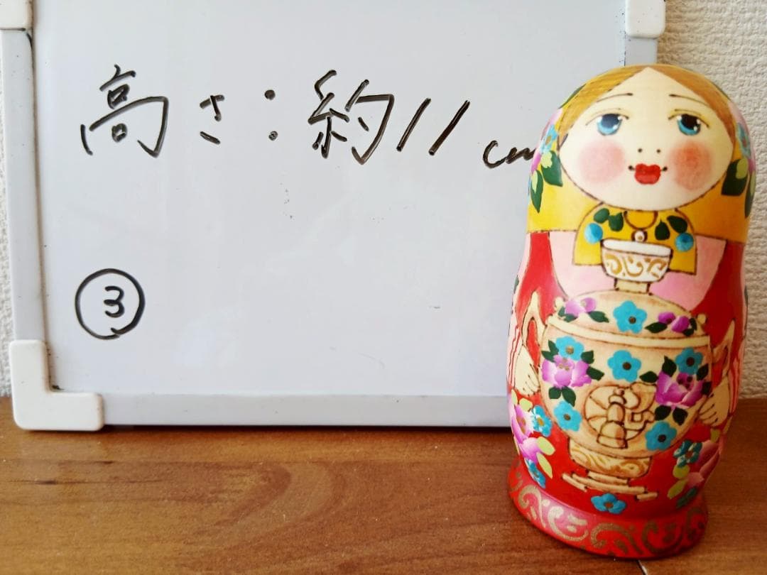 【LYH044】北欧ロシア雑貨 リューバ作のマトリョーシカ　サモワール