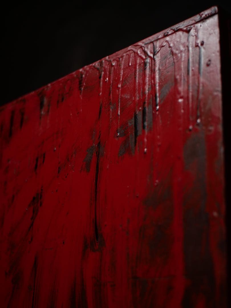 漆　アート　小抽斗　収納　小物入れ　黒　朱　骨董　古道具　古家具　アンティーク