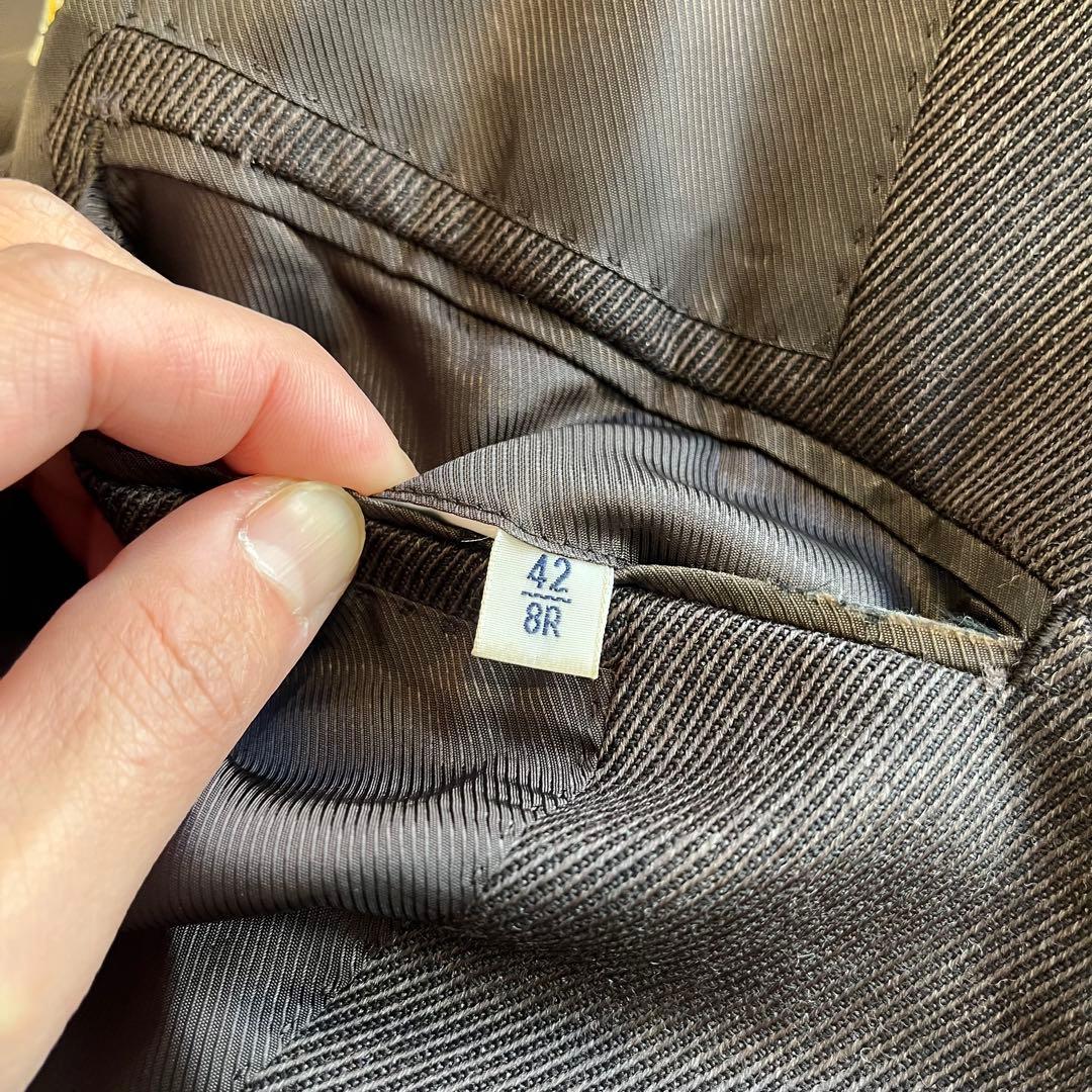 【美品】BEAMS F / キャバルリーツイル ダークブラウン スーツ