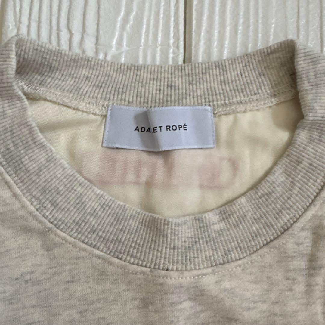 アダムエロペ　ADAM ET ROPE ハーフスリーブスウェット　アイボリー