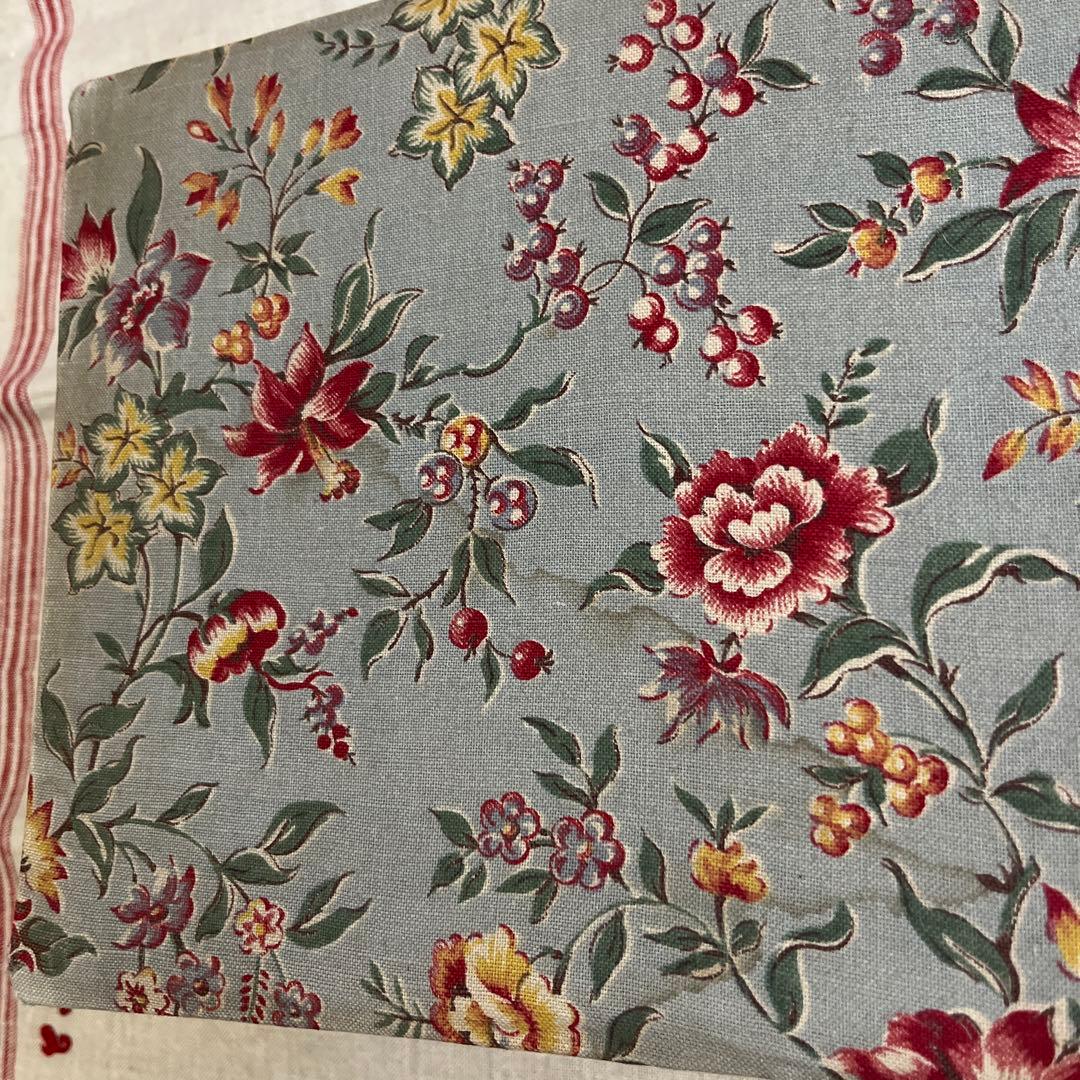 フランスアンティーク　カルトナージュ　花柄　箱