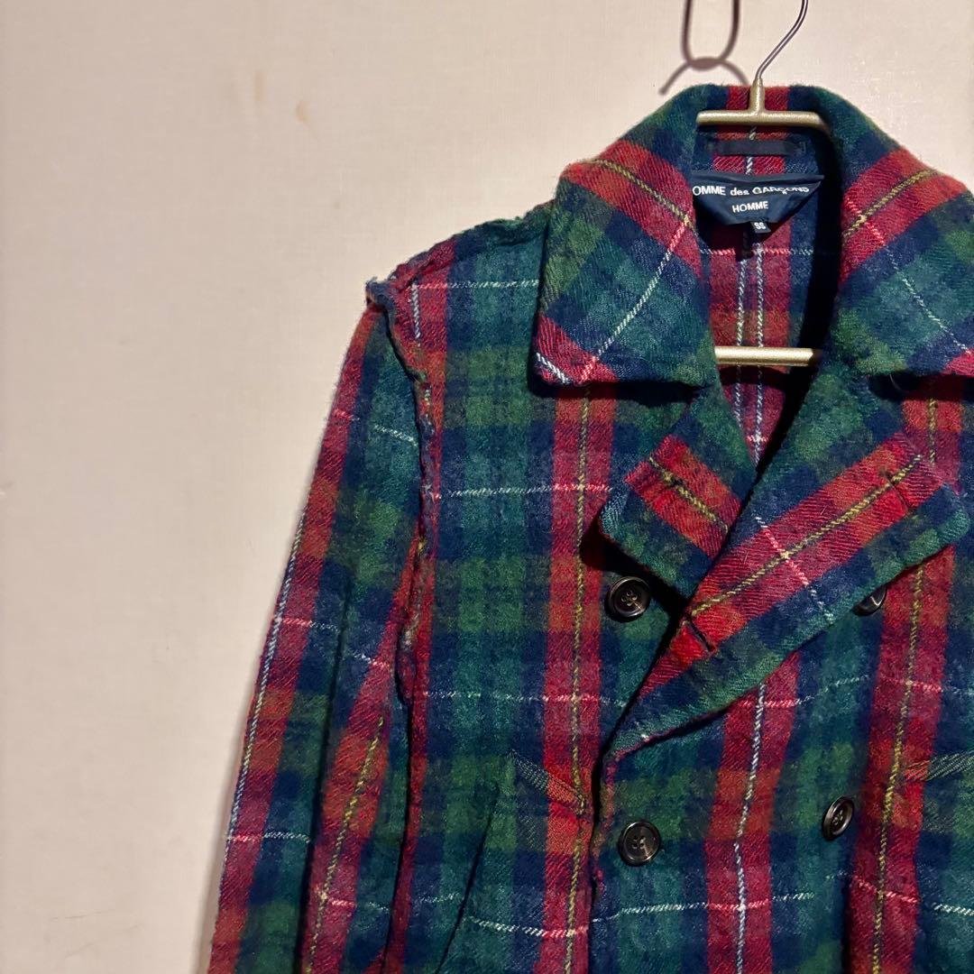 コムデギャルソン　オム　Pコート　チェックSS