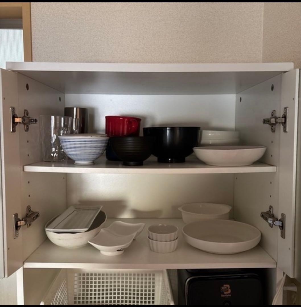 ホワイト 食器棚 電子レンジ収納