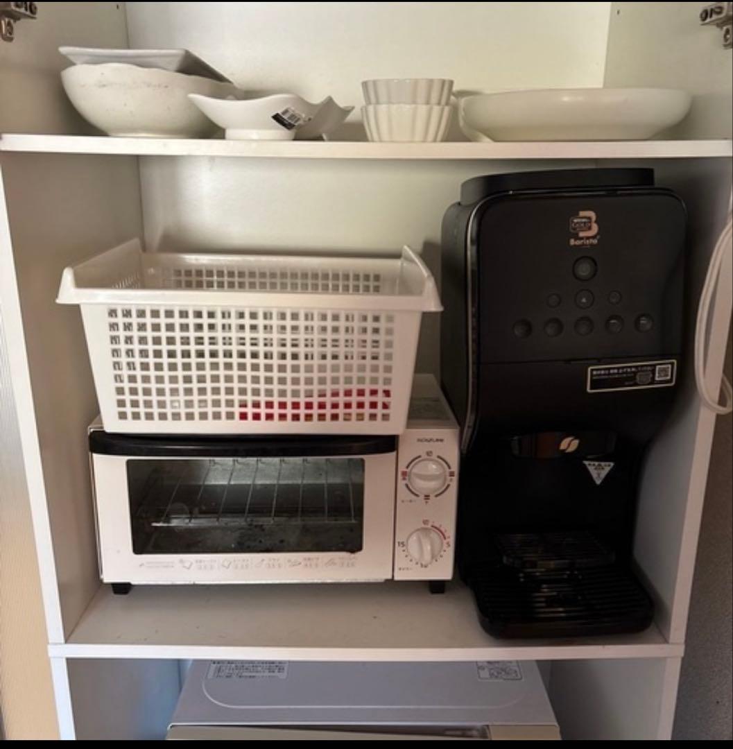 ホワイト 食器棚 電子レンジ収納