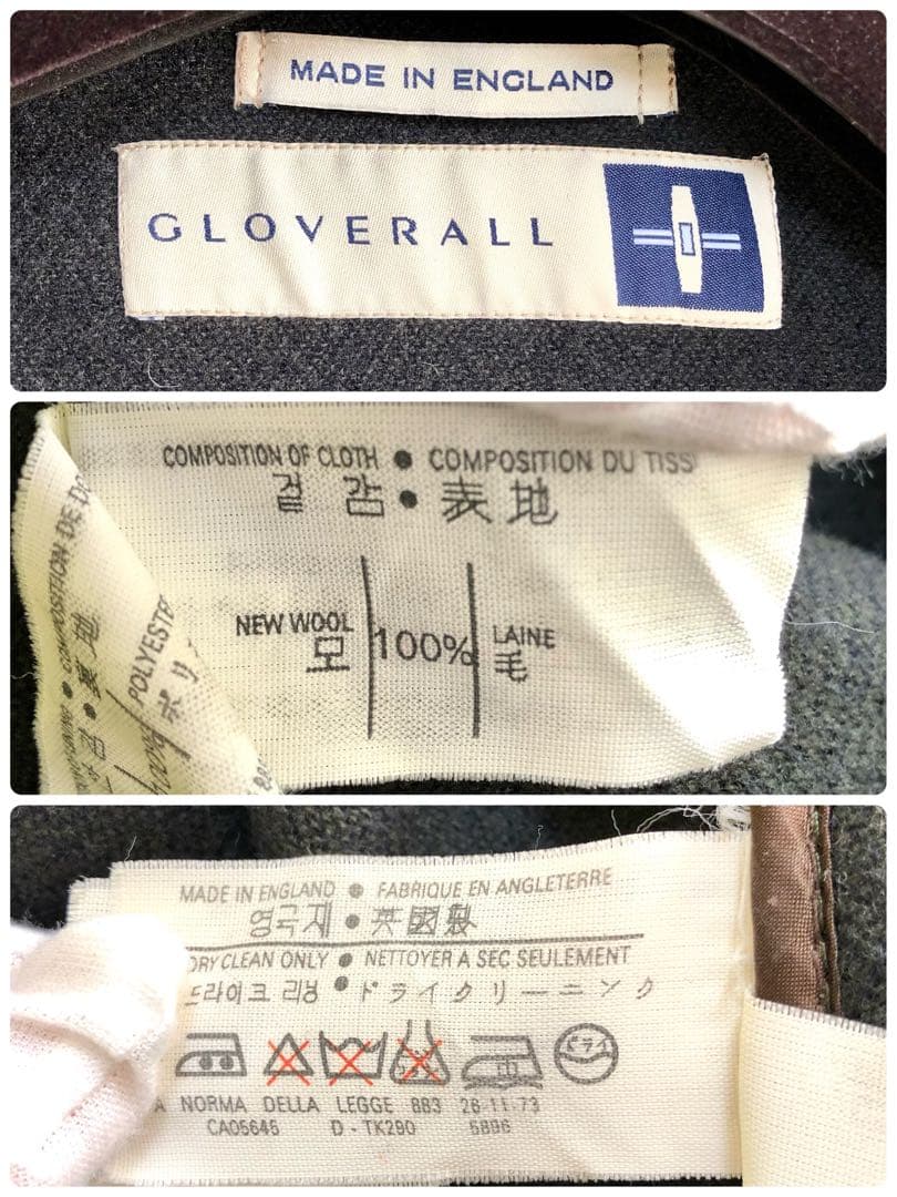 【白タグ 希少色】グローバーオール ダッフルコート キングストン ヘリンボーン