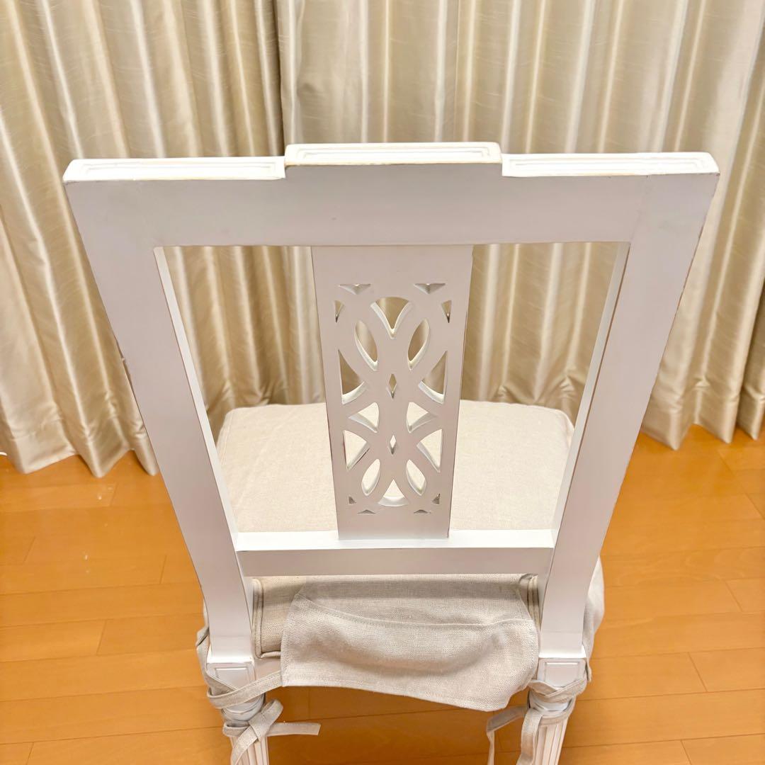 サラグレース　チェア　ホワイト　リネン　送料込み