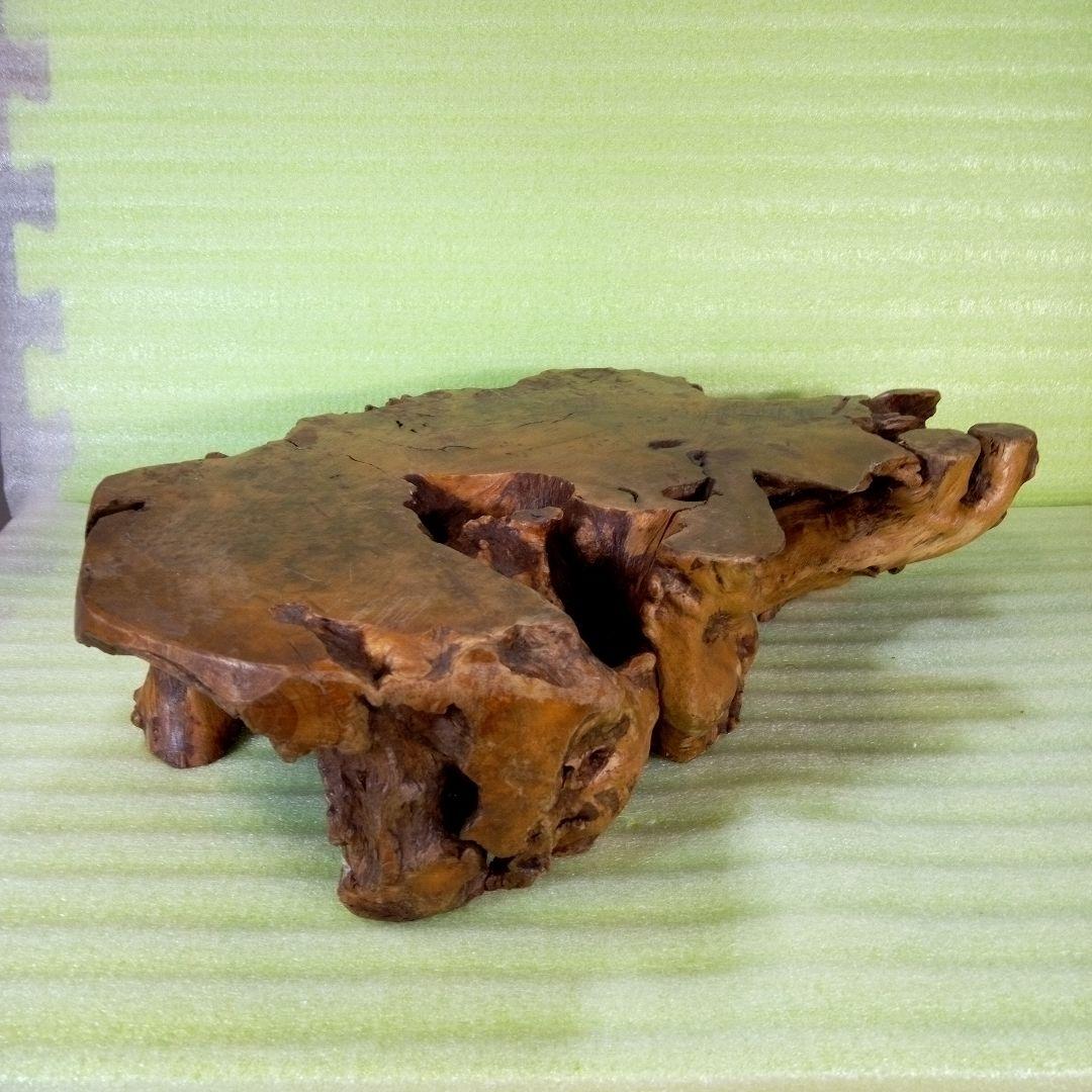 木製　花台　花瓶台　装飾台　飾り台　置物　無骨デザイン　芸術品　美術品　瘤花台？