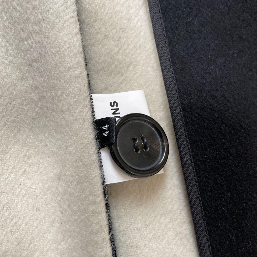 RAF SIMONS ラフシモンズ ブラック ウール ピーコート