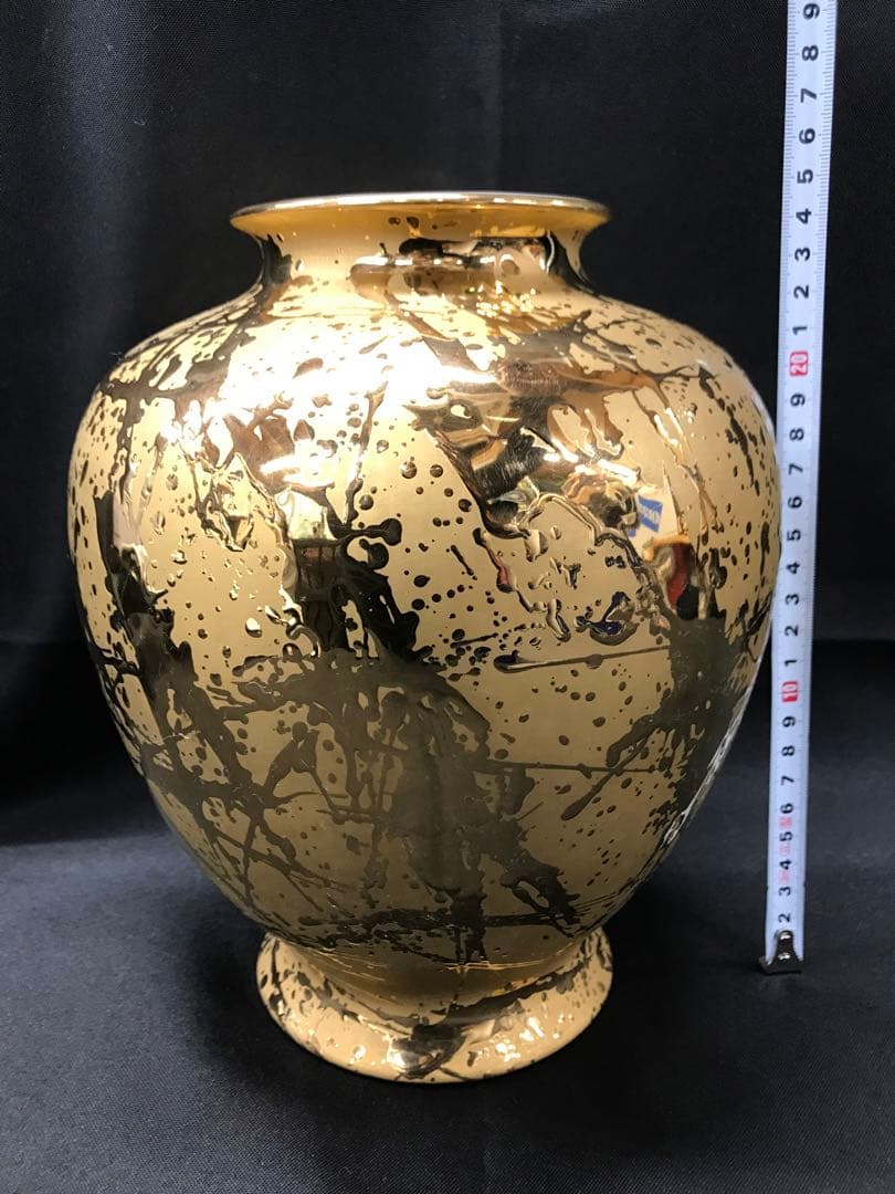 【USED】NARUMI ゴールド　花瓶　壺　フラワーベース　24cm