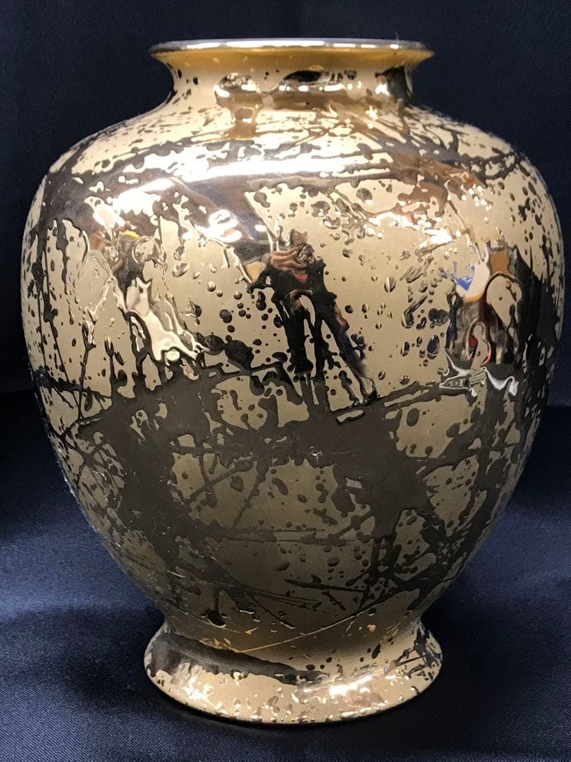 【USED】NARUMI ゴールド　花瓶　壺　フラワーベース　24cm
