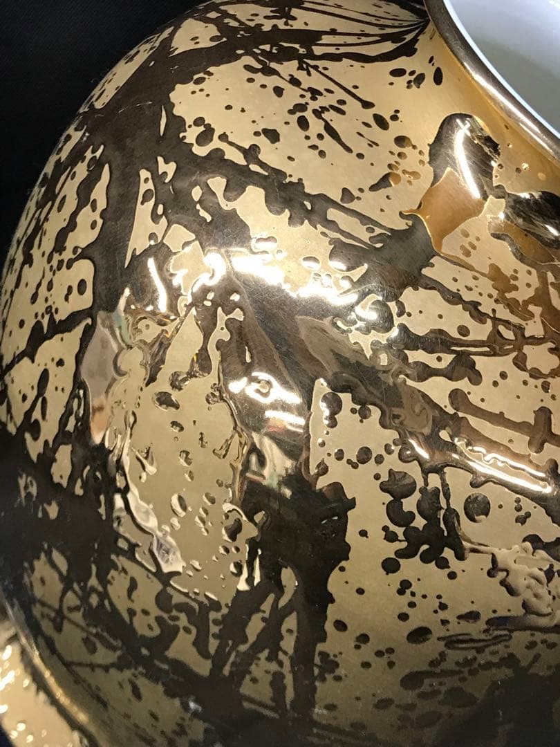 【USED】NARUMI ゴールド　花瓶　壺　フラワーベース　24cm