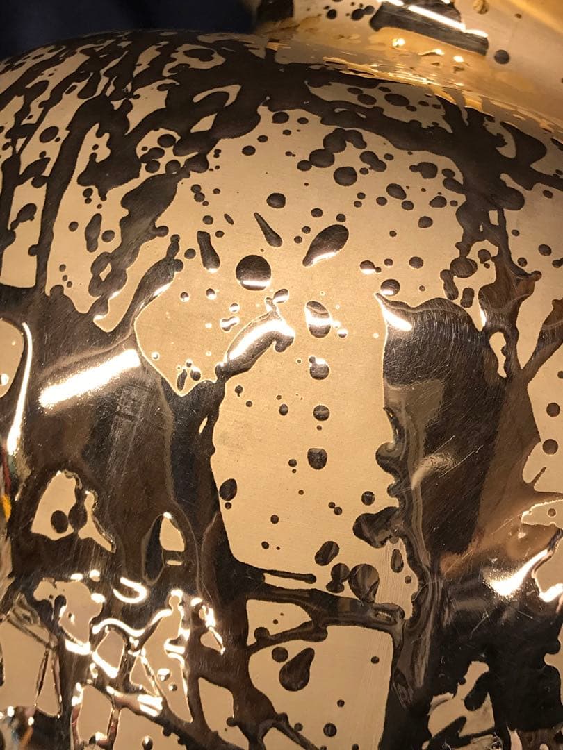 【USED】NARUMI ゴールド　花瓶　壺　フラワーベース　24cm