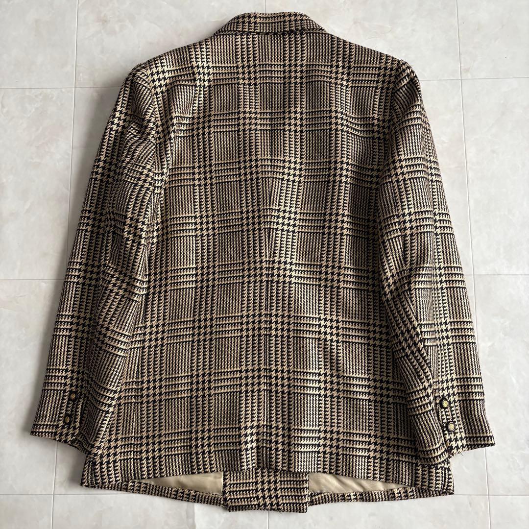 Burberrys ダブルブレスト グレンチェック 13BR 金ボタン シルク混