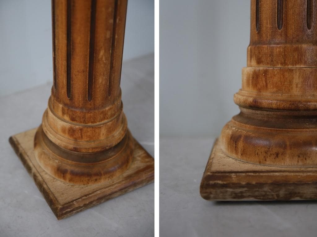 フランスアンティーク木製フラワースタンド/花台/飾り棚/テーブル机(90-199