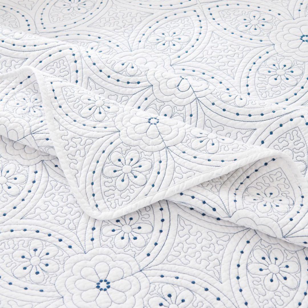 キルトベッドカバー3点セット綿マルチカバー キルティング HDX