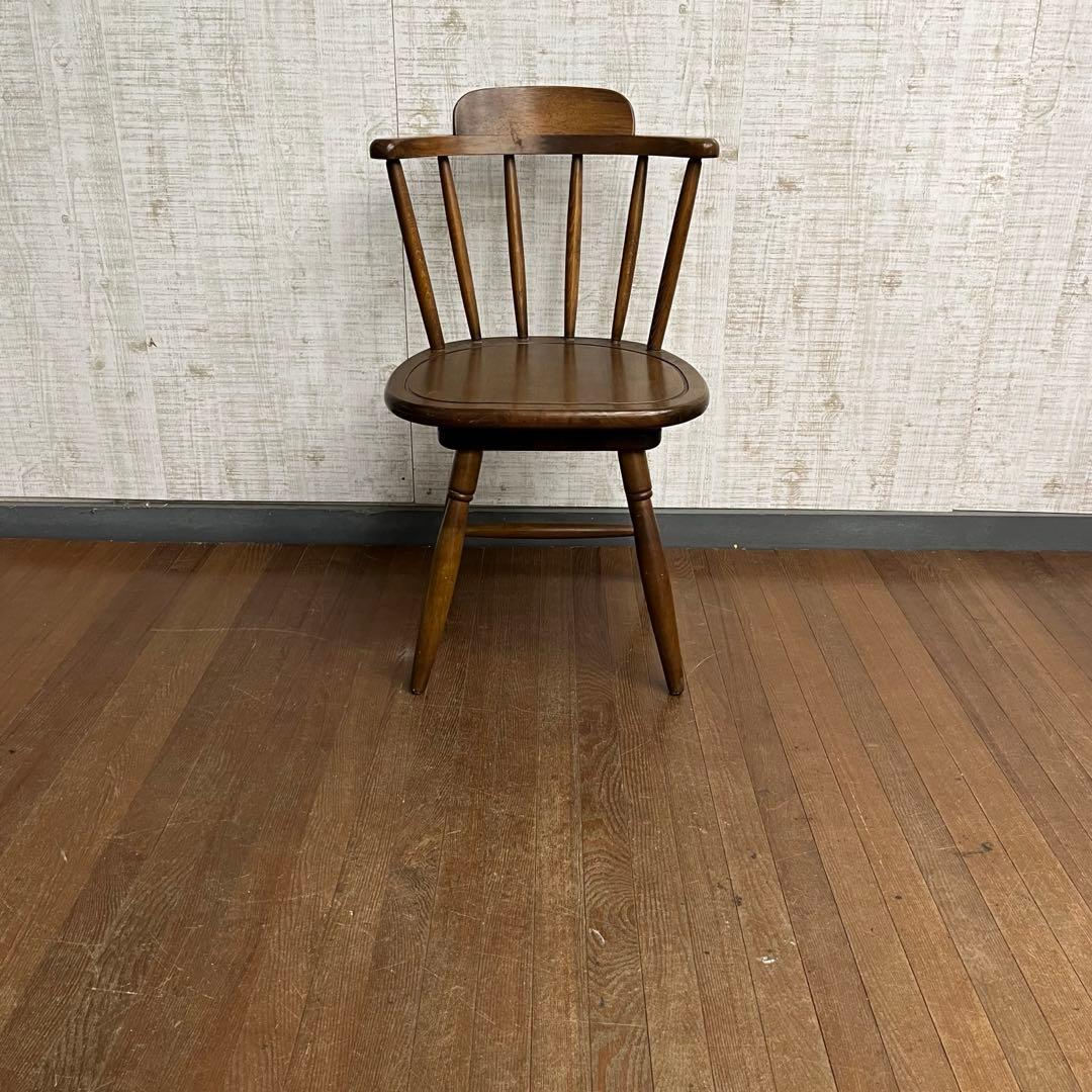 【アンティーク】ニチバン 回転椅子 ウィンザーチェア ダイニングチェア 古家具