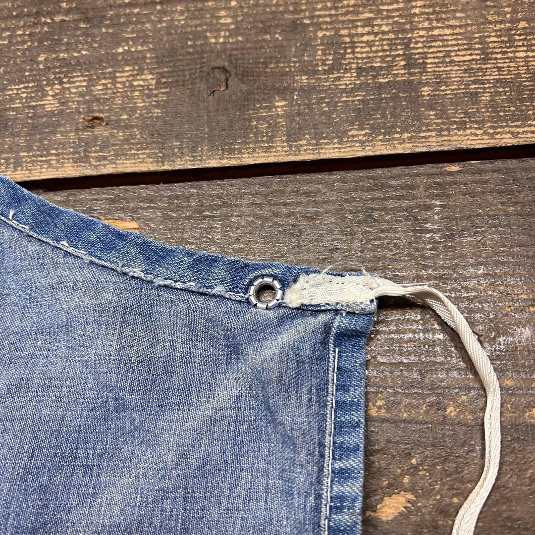 60s　SEARS　デニム　エプロン　ヴィンテージ　ミミ付　ダメージ　ボロ