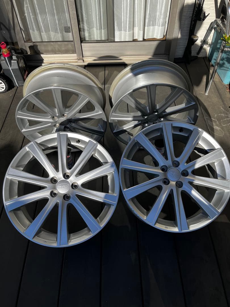 【お値下げ送料込み】美品　スバル 純正アルミホイール 18インチ PCD100