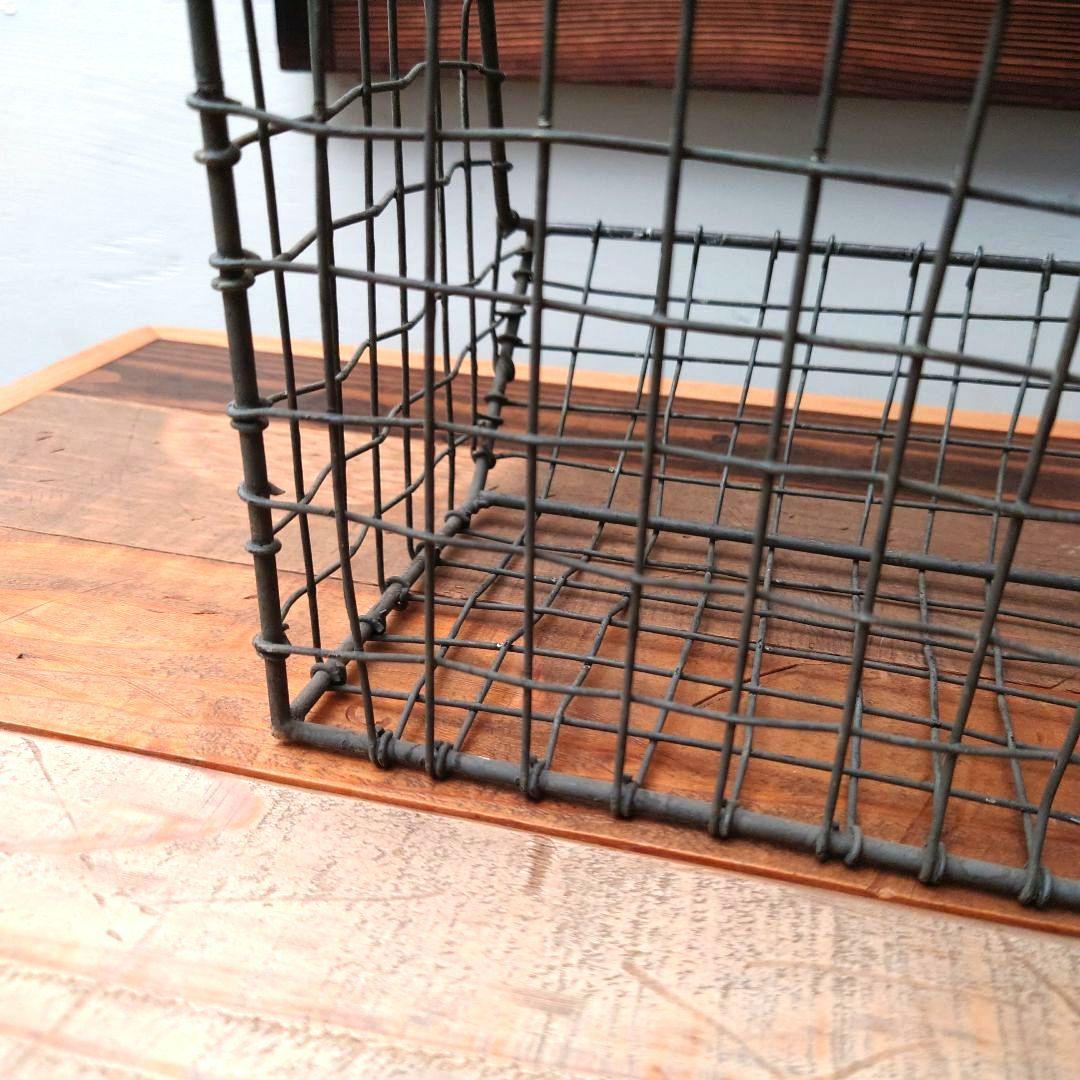 アイアン　ラック　2段　アンティーク　鉄　棚　ディスプレイ　古道具