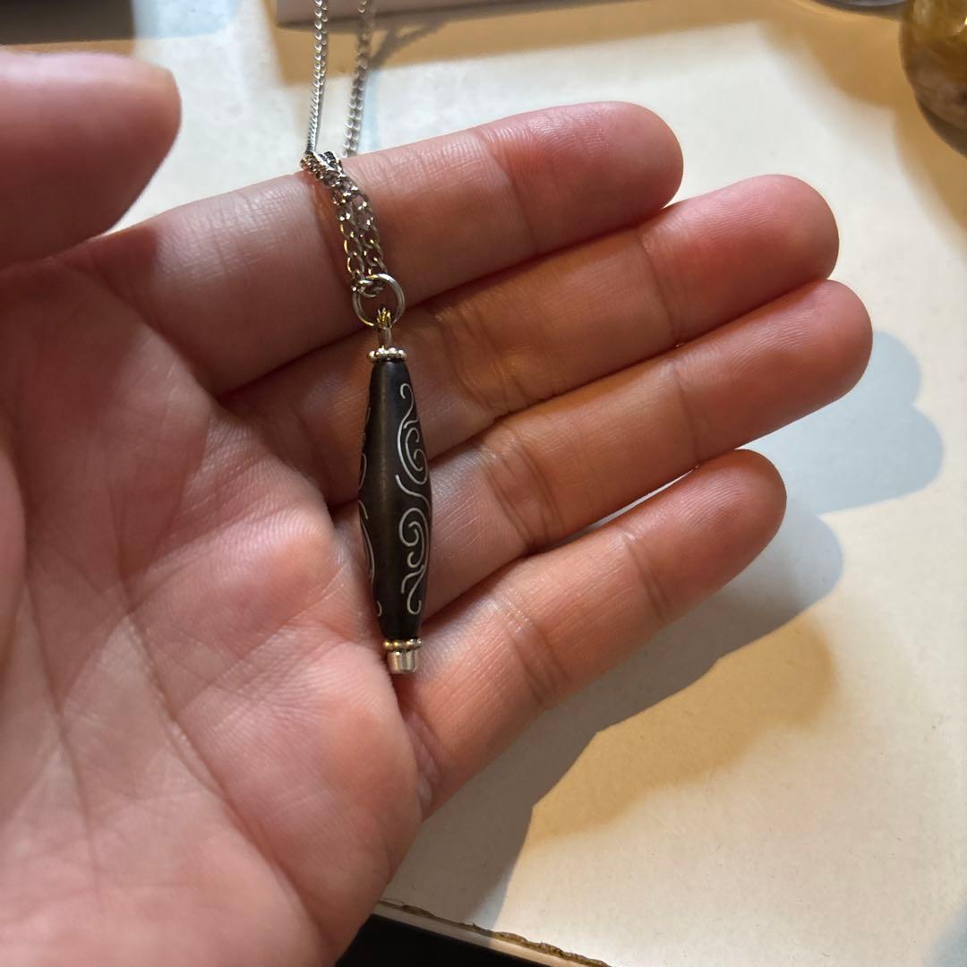 チベット銀線如意天珠！綺麗！ズーンとくる！