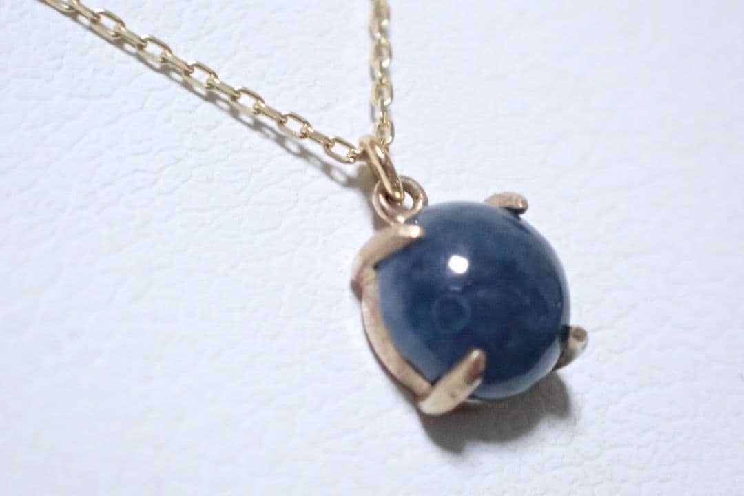 新品　未使用　糸魚川翡翠　入コン沢　青　10金　丸　ネックレス　送料無料