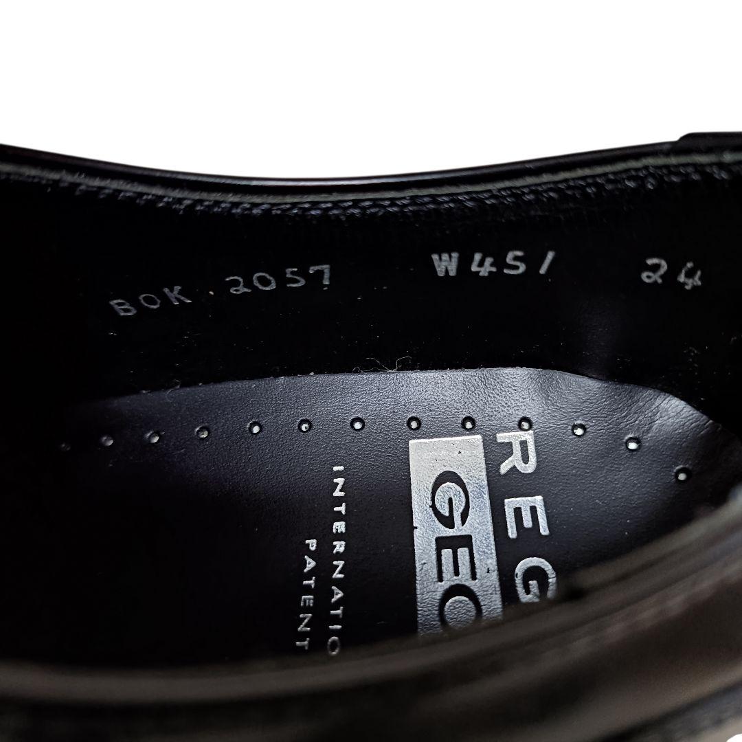 【極美品】 REGAL☓GEOX ストレートチップ 内羽根 ブラック 24cm