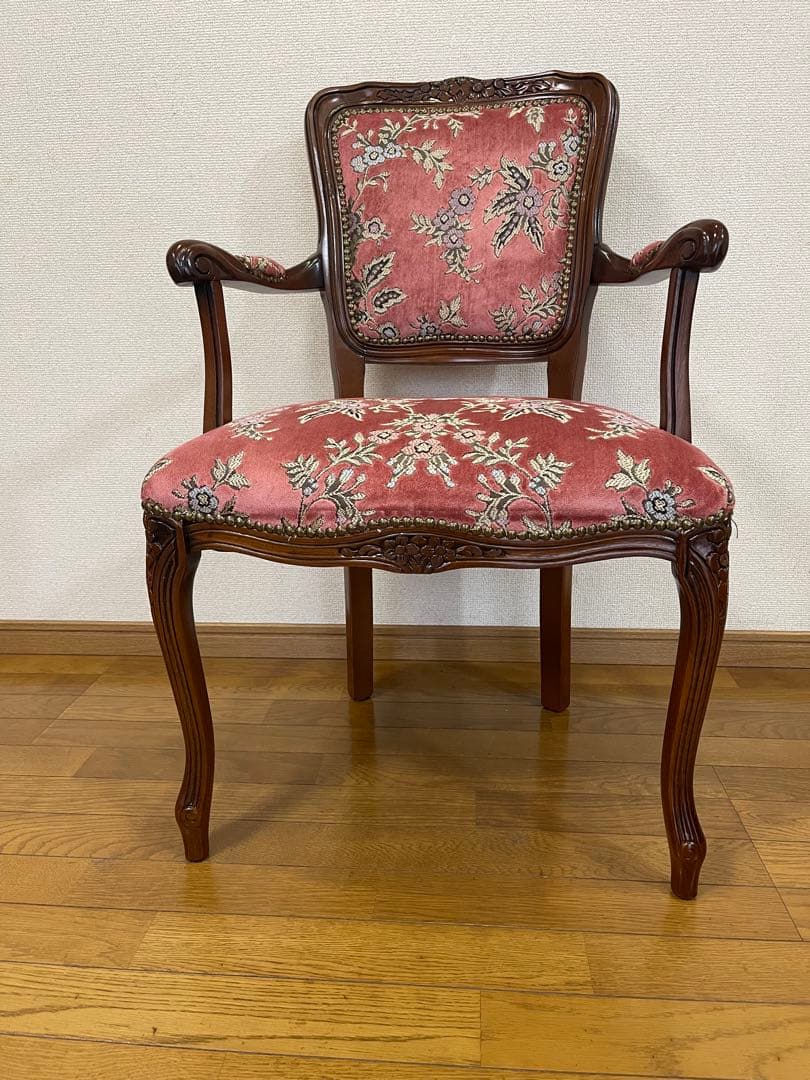 アンティーク ロココ調ピンク 椅子