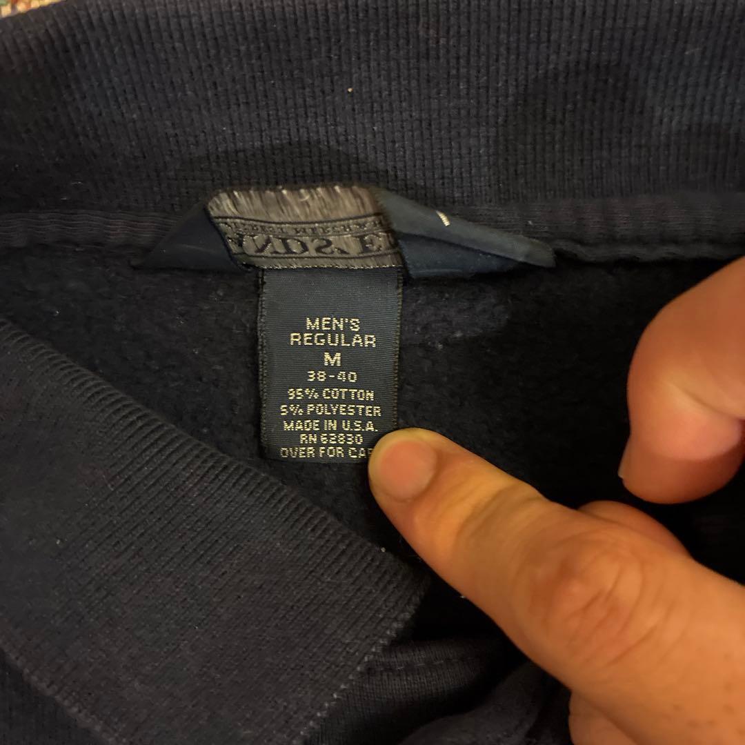 90s landsend ランズエンド　ポロ　スウェットポロシャツ　鹿子