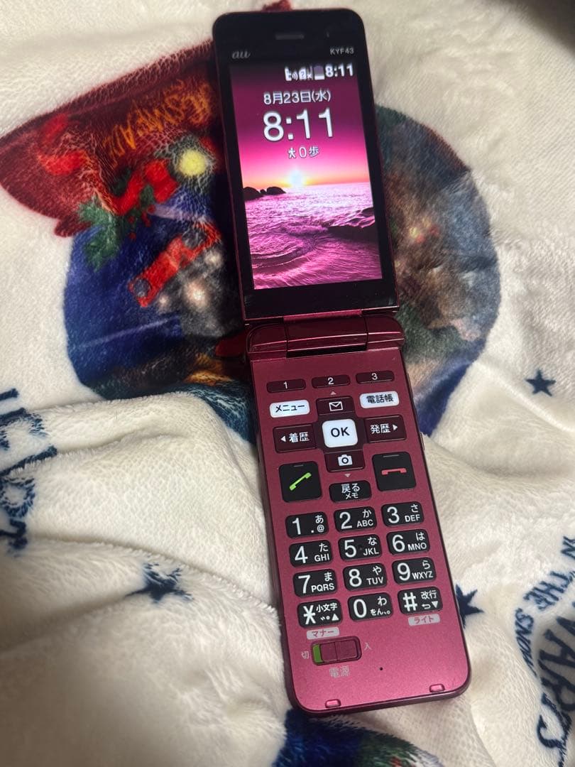 ⭐️中古美品⭐️かんたんケータイライト　KYF43 レッド/京セラ