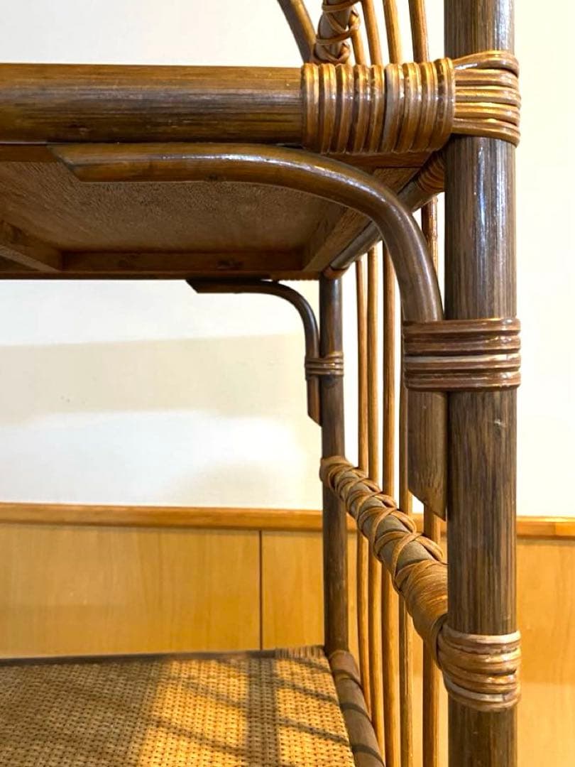 ラタン✴︎アーチ型✴︎オープンシェルフ✴︎アンティーク✴︎4段✴︎インテリア✴︎冬の模様替え