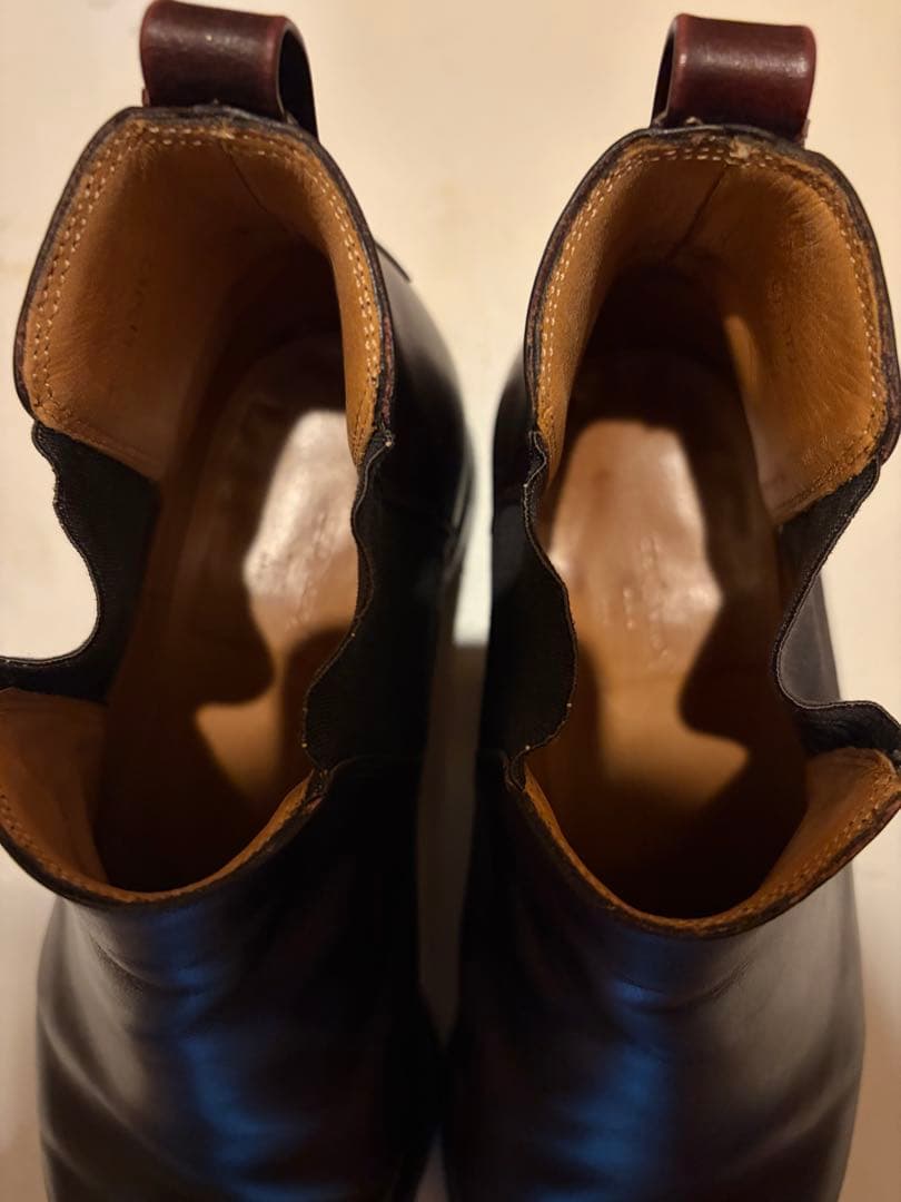 JOHN LOBB バーガンディー サイドゴアブーツ