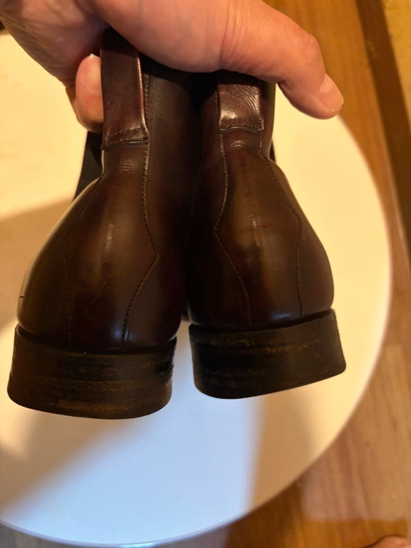 JOHN LOBB バーガンディー サイドゴアブーツ