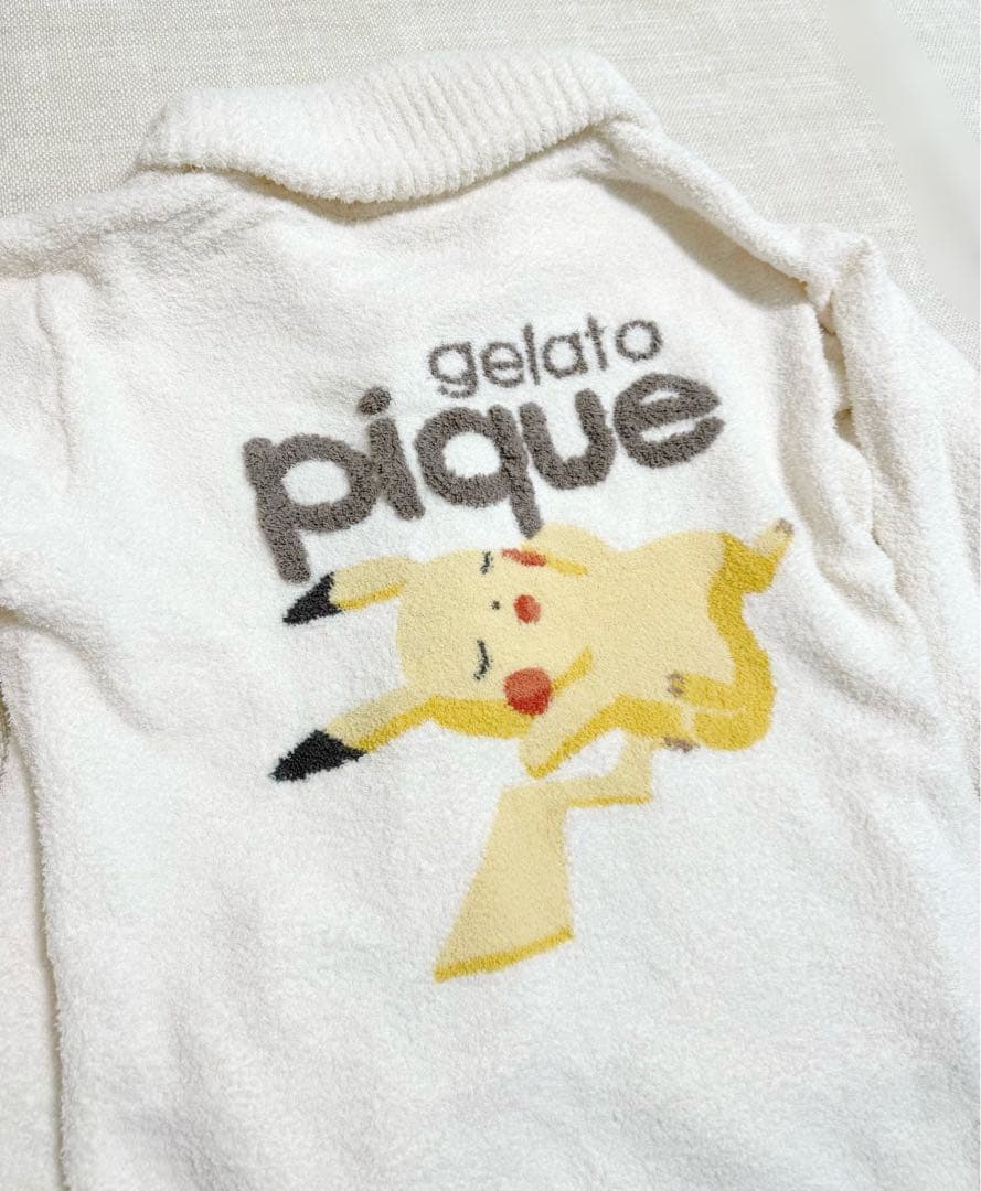 ジェラートピケ ベビモコジャガードショールカーディガン ピカチュウ M-L