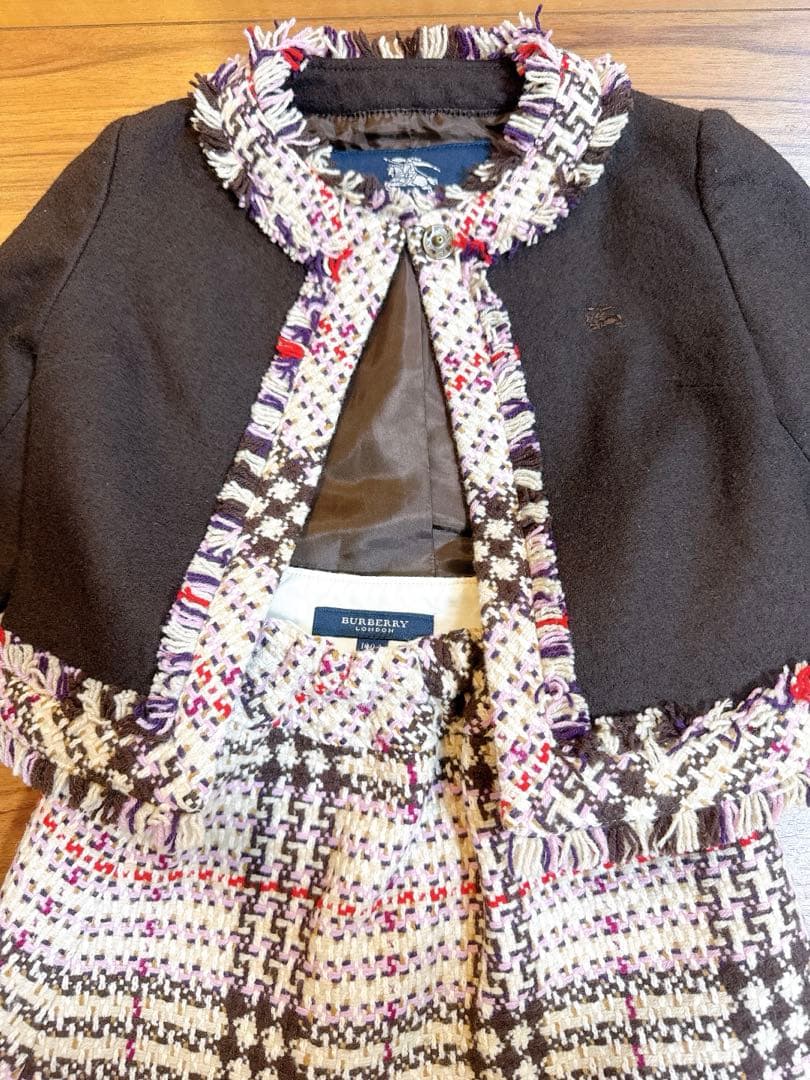 Burberry ツイードジャケットスカートセット