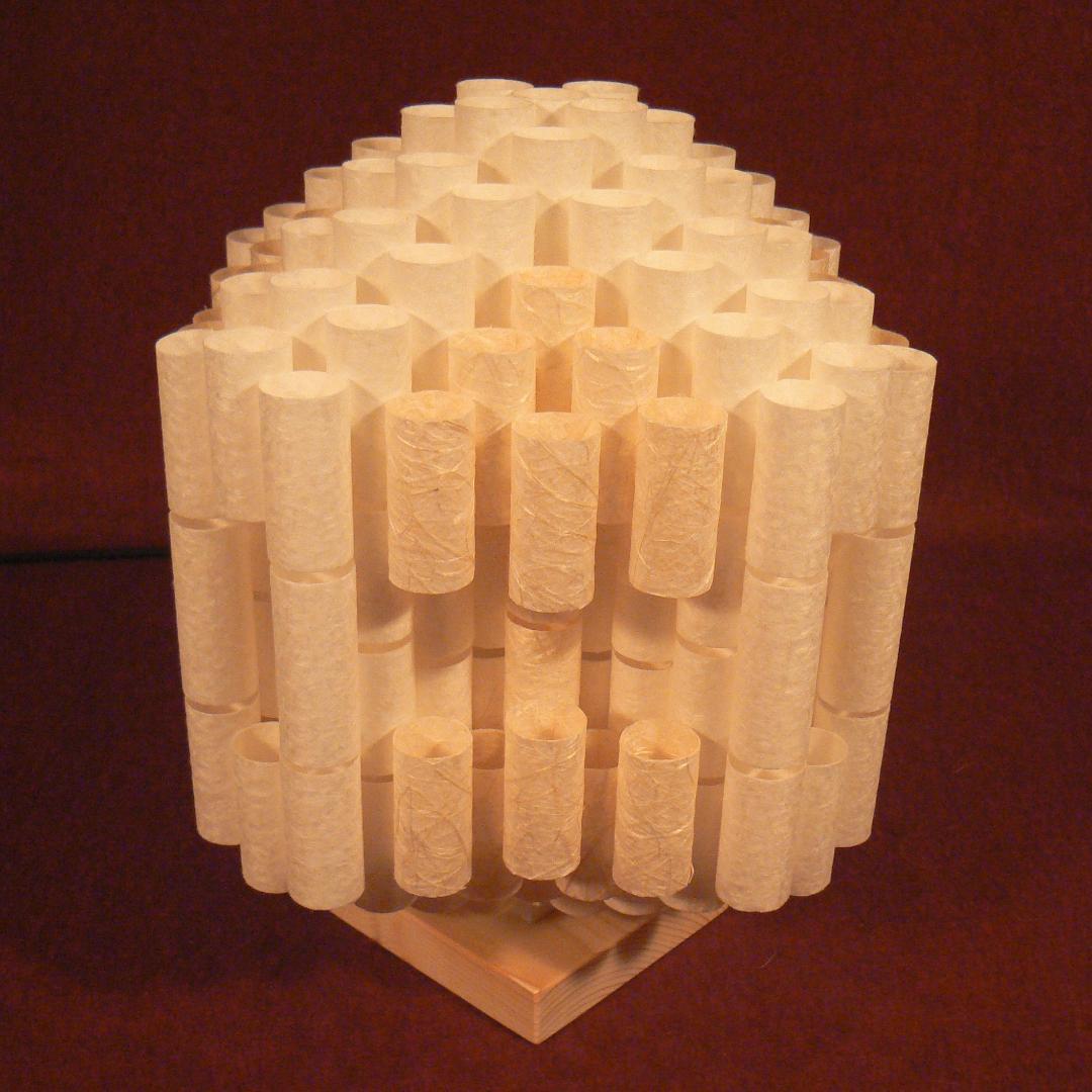 和紙の手作りランプシェード　美濃和紙使用　[ 楽 ] 9-1　癒しの一点物作品