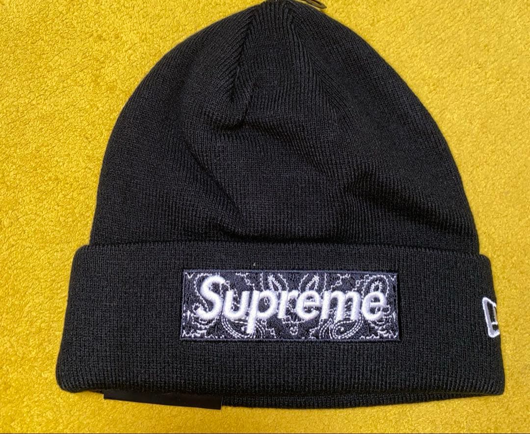 シュプリームx New Era Box Logo ニット帽 ニットキャップ