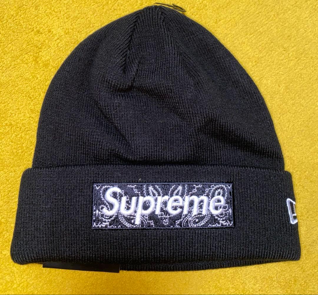 シュプリームx New Era Box Logo ニット帽 ニットキャップ