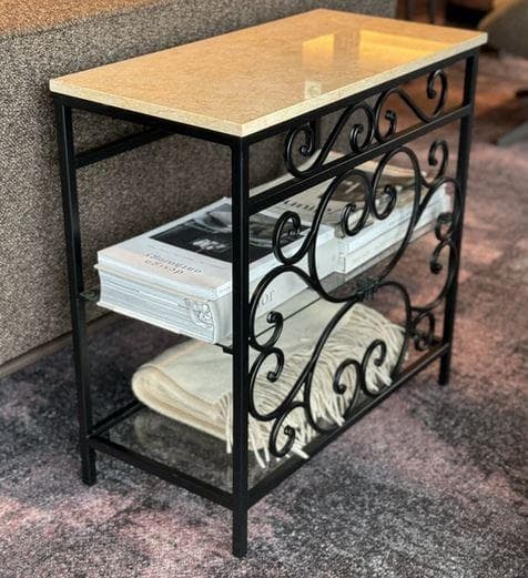 コンソール シェルフ アイアン 大理石 飾り棚 クラシック FM-285-4