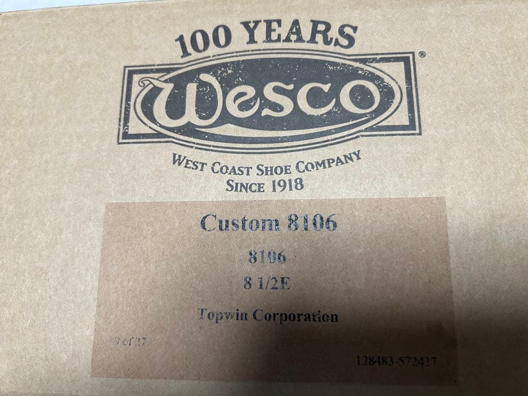 Wesco 100周年ウエスコ 8106 81/2 ブリティッシュタン