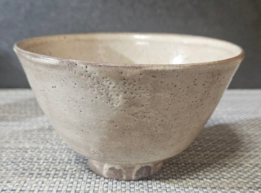 時代古作品❗】窯不詳　時代茶碗　李朝茶碗 高麗茶碗　奥高麗茶碗　粉引茶碗　茶道具