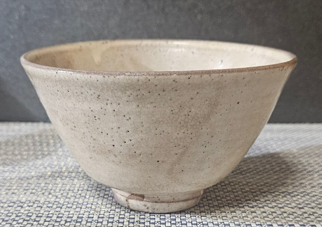 時代古作品❗】窯不詳　時代茶碗　李朝茶碗 高麗茶碗　奥高麗茶碗　粉引茶碗　茶道具