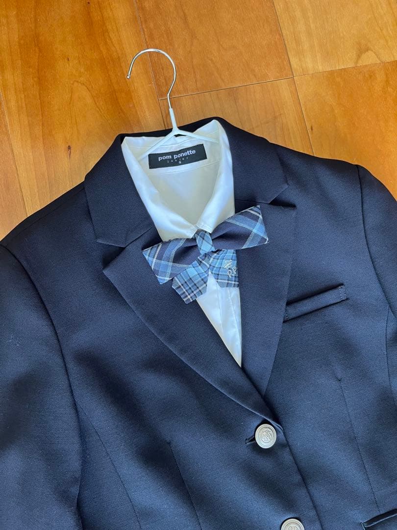 ジュニアブレザー ネイビーpom ponette150中学受験