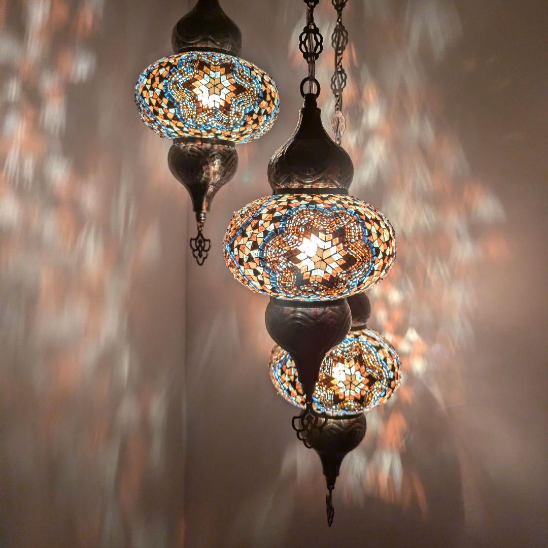 ＊NEW＊トルコ製ハンドメイド モザイクランプ (シャンデリアタイプ)