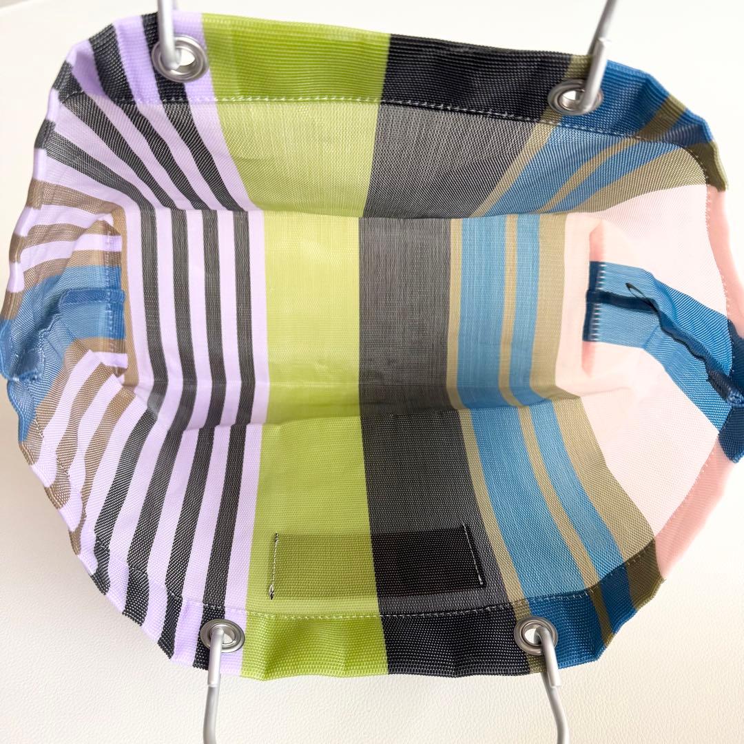 マルニ　MARNI　トートバッグ　マルチカラー　ストライプ　ボーダー　アルミ