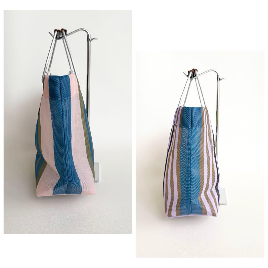 マルニ　MARNI　トートバッグ　マルチカラー　ストライプ　ボーダー　アルミ
